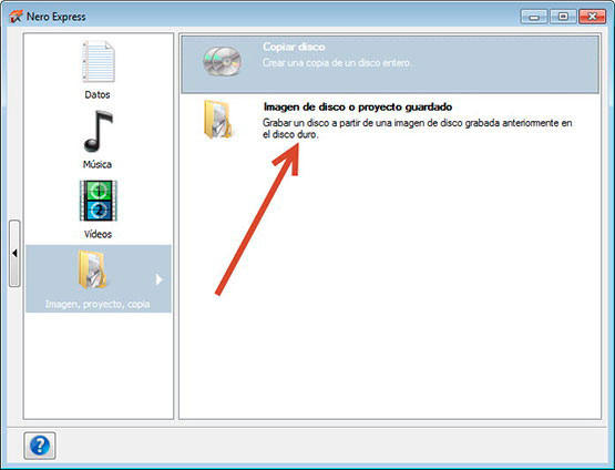 Como grabar una imagen ISO con Nero